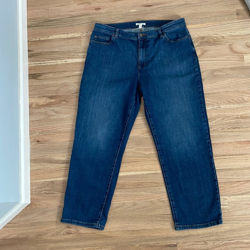 Eileen Fisher classic, straight-leg Jeans size 14